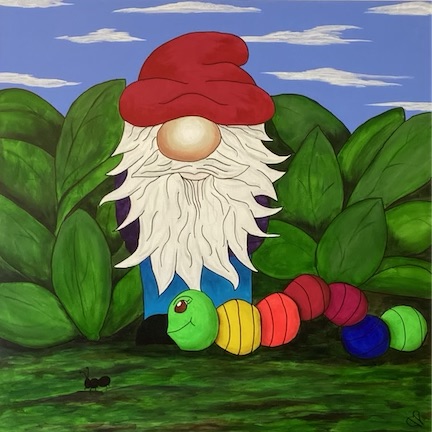 "Be Patient," by Dawn Marie Paul 36 x 36 inch on Canvas Acrylic Original Art Painting by Dawn Marie Paul at DMPaul.com