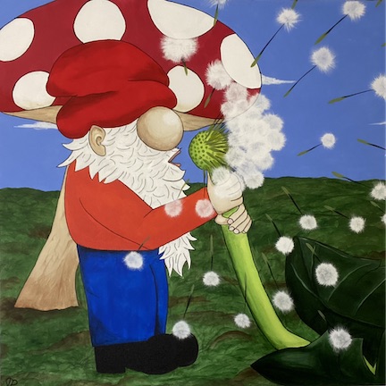 "Be Gentle," by Dawn Marie Paul 36 x 36 inch on Canvas Acrylic Original Art Painting by Dawn Marie Paul at DMPaul.com