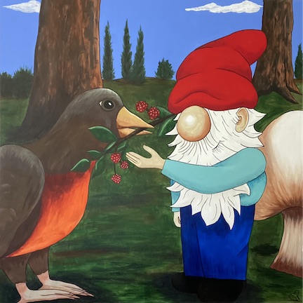 "Be Grateful," by Dawn Marie Paul 36 x 36 inch on Canvas Acrylic Original Art Painting by Dawn Marie Paul at DMPaul.com