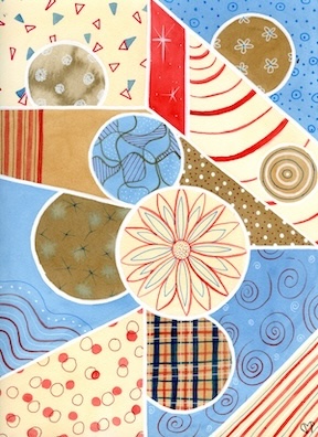 "Americana" 9 x 12 inch Watercolor and Ink on Paper by Dawn Marie Paul at DMPaul.com