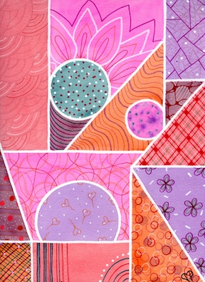 "My Valentine" 9 x 12 inch Watercolor and Ink on Paper by Dawn Marie Paul at DMPaul.com