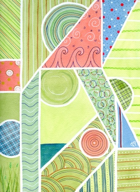 "Possibility Pond" 9 x 12 inch Watercolor and Ink on Paper by Dawn Marie Paul at DMPaul.com