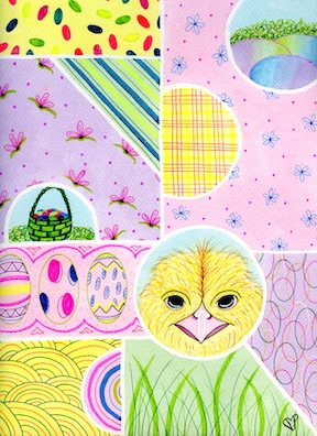 "Spring Chicken" 9 x 12 inch Watercolor and Ink on Paper by Dawn Marie Paul at DMPaul.com