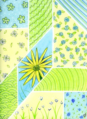 "Spring Forward" 
9 x 12 inch Watercolor and Ink on Paper by Dawn Marie Paul at DMPaul.com