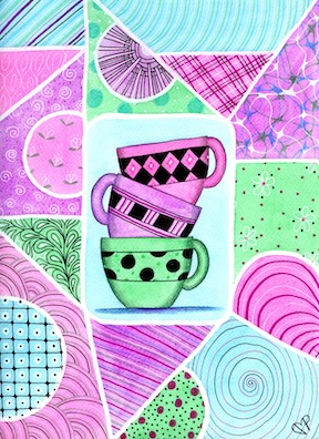 "Teeter Totter" 9 x 12 inch Watercolor and Ink on Paper by Dawn Marie Paul at DMPaul.com