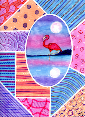 "No Reflection" 9 x 12 inch Watercolor and Ink on Paper by Dawn Marie Paul at DMPaul.com