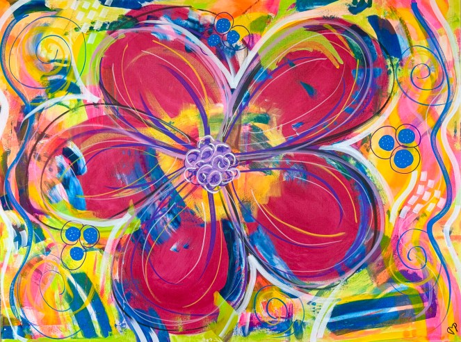 "Authentically Me" 48x36inch Acrylic Painting by Dawn M. Paul