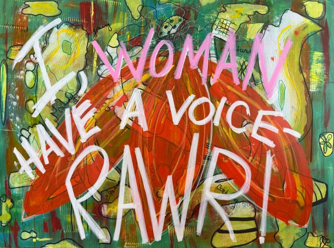 "Carrots" 48x36 inch Acrylic Painting by Dawn M. Paul