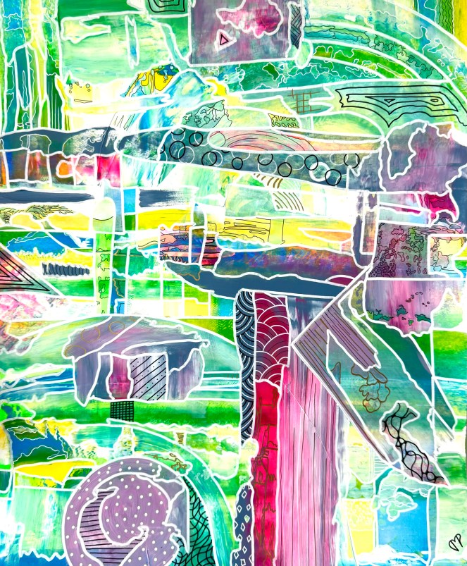 "Planet Violet" 11x17 Mixed Media on Paper by Dawn M. Paul